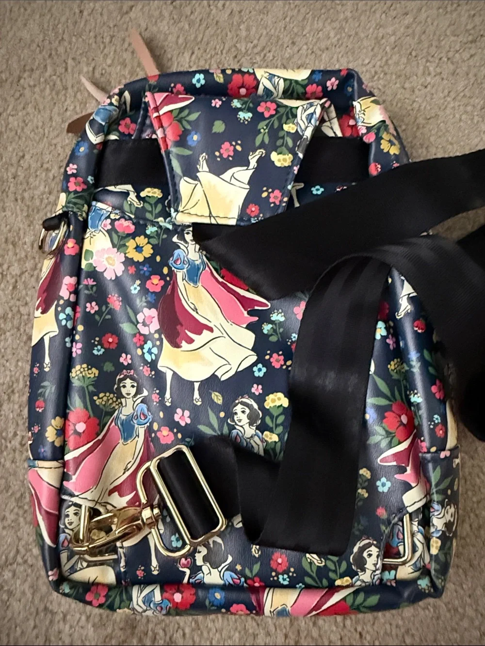Petunia Pickle Bottom Navy Floral Snow White Print Mini Crossbody